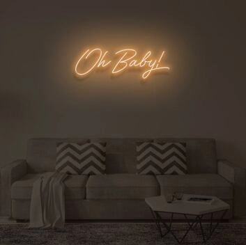 OH BABY V2" LED Neon Sign