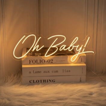 OH BABY V2" LED Neon Sign
