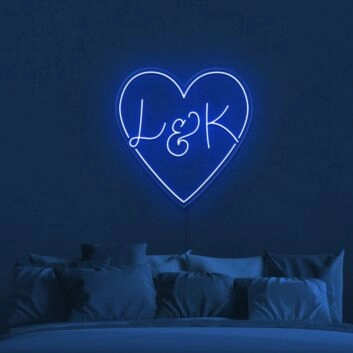 Customize Name Modern Love Neon Sign for Wedding