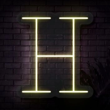 Personalized Initial Letter H Neon Sign