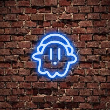 Little Ghost With Hat Neon Sign