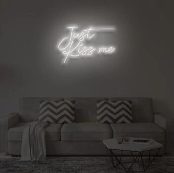 Embrace Romance with &#039;Just Kiss Me&#039; Neon Sign