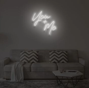 &quot;YOU + ME&quot; LED Neon Sign