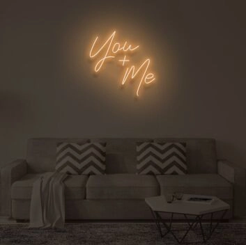 "YOU + ME" LED Neon Sign