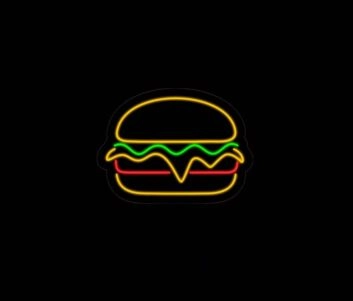 Fast Food Burger Neon Sign