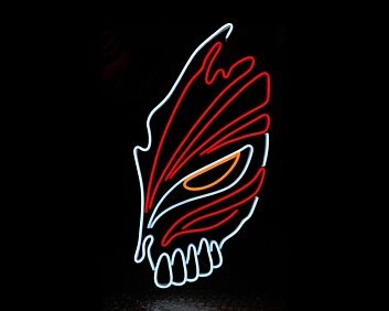 Demon Mask Anime Neon Sign