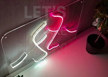 2 faces &#8211; Led neon sign