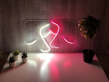 2 faces &#8211; Led neon sign