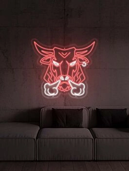 Bull Football Neon Sign