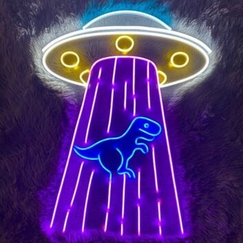 UFO Dinosaur Neon Sign