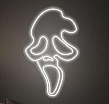 Scream Ghost Halloween Neon Sign