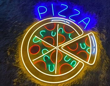 Pizza Slices Restaurant Neon Sign