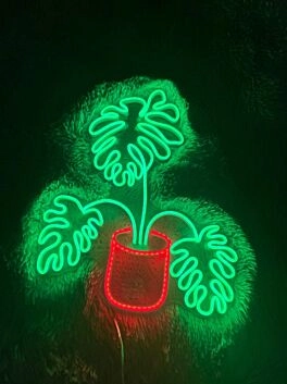 Monstera Tree Neon Sign