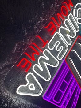 Cinema Movie Time Neon Sign