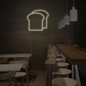 2 Pieces Of Bread Neon Sign