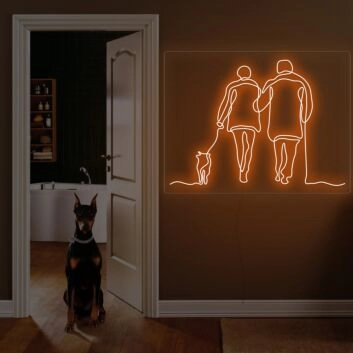Couple Walk Together Neon Sign For Home Decor