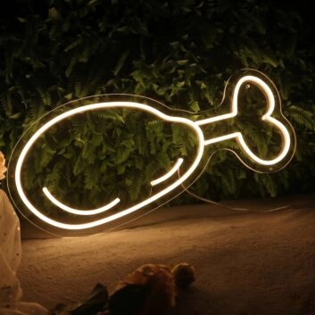 Crispy Chicken Leg Neon Sign