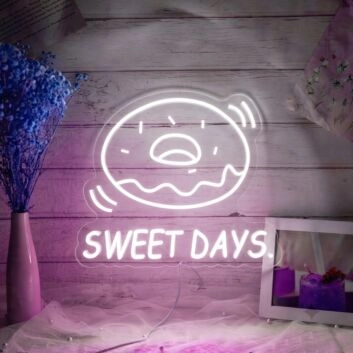 Sweet Days And Donuts Neon Sign