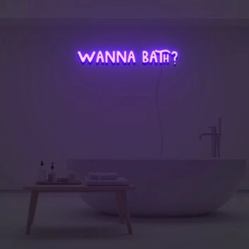 Wanna Bath Neon Sign Custom Neon Sign Lights Night Lamp Led Neon Sign Light For Home Party MG10136