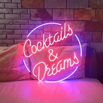 Customize Cocktails &#038; Dreams &#8211; Led Neon Sign