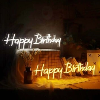 Happy Birthday &#8211; Led Neon Sign