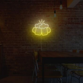 Beer Glasses Neon Sign