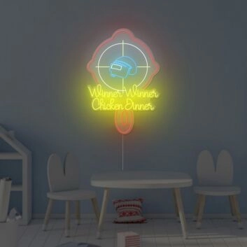 Chicken Dinner Neon Sign