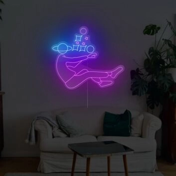 Falling Guy Neon Sign