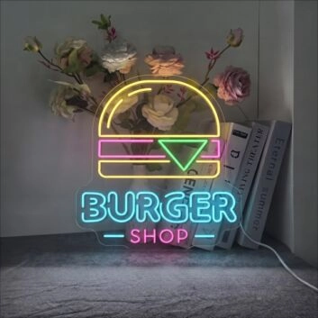Burger Shop Neon Sign