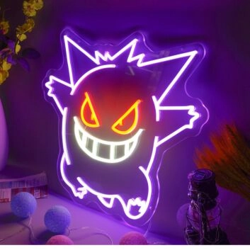 Gengar pokemon anime Led neon sign