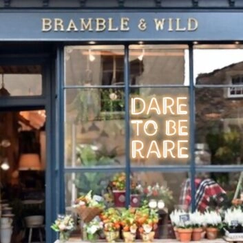 Dare To Be Rare Bright Neon Sign