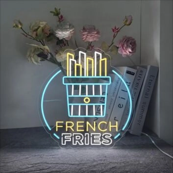 French Fries Shop Neon Sign