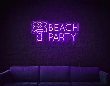 Beach Party LED Neon Sign