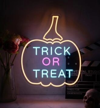 Pumpin Trick or Treat Neon Sign