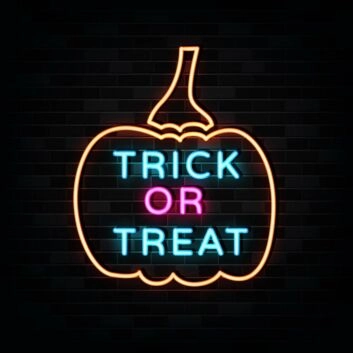 Pumpin Trick or Treat Neon Sign