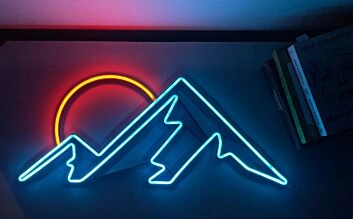 Mountain Neon Wall Art &#8211; Bedroom Neon Sign