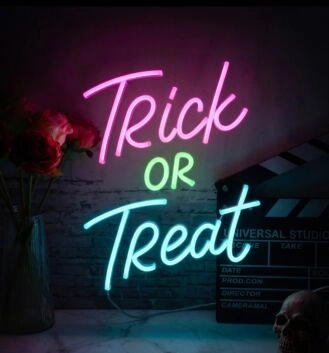 Trick or Treat Lettering Neon Sign