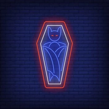 Vampire Coffin Neon Sign