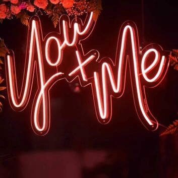 Wedding You + Me Neon Sign for Reception