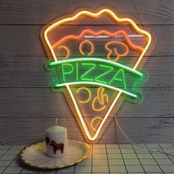 Customize Saucy Pizza Slice Led Neon Sign