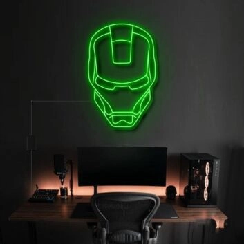 Iron Man Face Neon Sign