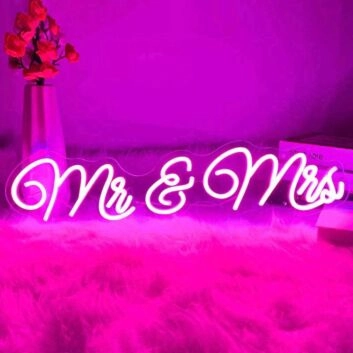 Mr&amp;Mrs LED Neon Sign
