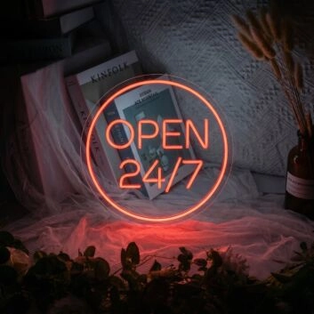 Open 247 Neon Sign