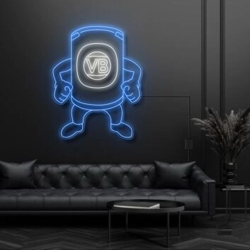 Vb Beer Cartoon Neon Sign