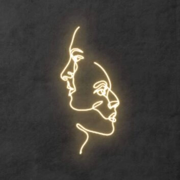&#39;Two Faces&#39; Neon Sign
