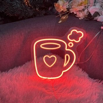 Love Hot Coffee Neon Sign Lights Night Lamp Led Neon Sign Light For Home Party