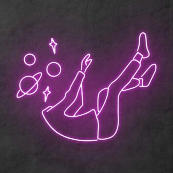&#39;Space Falling&#39; Neon Sign