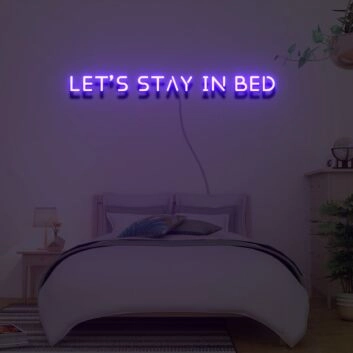 Lets Stay In Bed Neon Sign Lights Night Lamp Led Neon Sign Light For Home Party