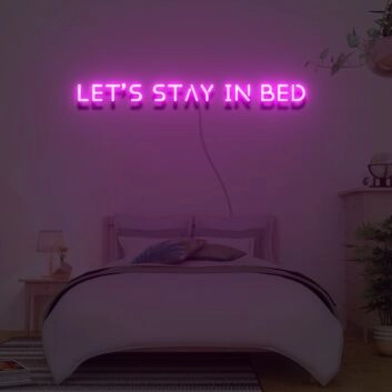 Lets Stay In Bed Neon Sign Lights Night Lamp Led Neon Sign Light For Home Party