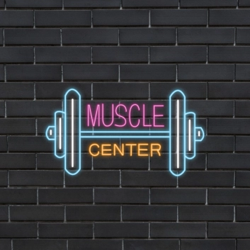 Plug And Play Neon Sign Muscle Center